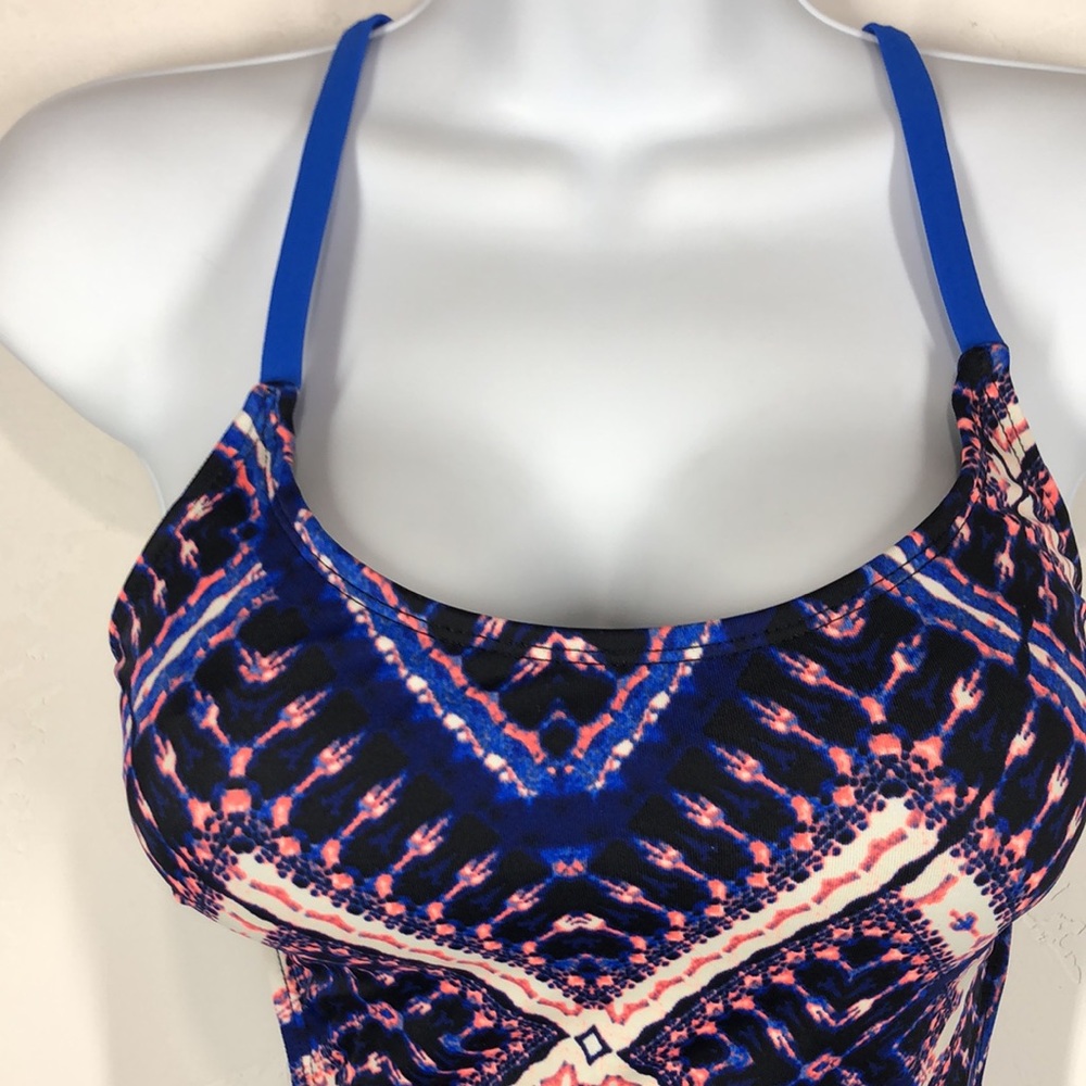 Hurley blue and pink side cutout one piece swimsuit size xs - Picture 2 of 12